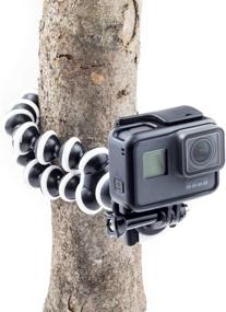 img 1 attached to 🦑 Flexible Octopus Tripod Stand for GoPro, Max Hero9 Hero8 HERO 9 8 7 6 - Digicharge 10'' Camera + Action Cam Mount