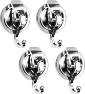 🪛 suction cup hooks for shower, wreaths, bathroom wall, heavy duty towel, kitchen, restroom, glass door - vacuum hooks 4 pack logo