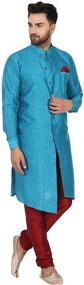 img 1 attached to SKAVIJ Pajama Wedding Festive Turquoise Men's Clothing