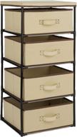 👚 organize your wardrobe with the 4-tier tan fabric dresser organizer! logo