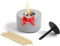 🔥 portable tabletop fire pit with long burning and smokeless indoor fireplace - homebuddy: stylish extinguisher included, includes 50pcs. marshmallow sticks logo