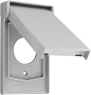🔌 gray leviton 4980-gy weather resistant thermoplastic vertical wallplate cover for 1-gang single locking receptacle, device mount, 20a or 30a logo