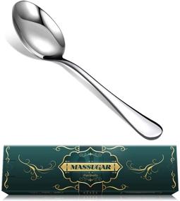 img 4 attached to 🍽️ Restaurant Stainless Silverware Tablespoons by MASSUGAR - Enhance Online Visibility