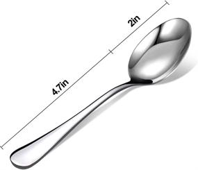 img 2 attached to 🍽️ Restaurant Stainless Silverware Tablespoons by MASSUGAR - Enhance Online Visibility