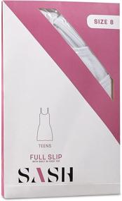 img 1 attached to SASH Full Slip Sleeveless Under Dress: Teen Girls' Crop Top with 95% Cotton and 5% Lycra for Comfortable Style