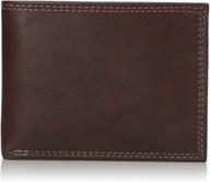 buxton credit billfold wallet brown logo