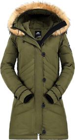 img 4 attached to 🧥 Orolay Women's Hooded Slim Puffer Jacket - Quilted Mid Length Winter Down Coat