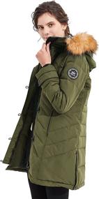 img 1 attached to 🧥 Orolay Women's Hooded Slim Puffer Jacket - Quilted Mid Length Winter Down Coat