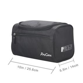 img 2 attached to 🧳 ProCase Toiletry Bag Travel Case - Compact Organizer for Accessories, Shampoo, Cosmetics & More in Stylish Black