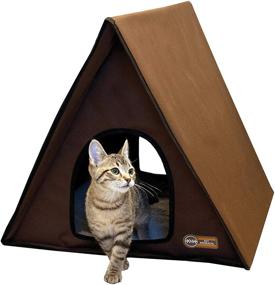 img 4 attached to 🐱 K&amp;H Pet Products Multi-Kitty A-Frame Outdoor Kitty House - Heated or Unheated Cat Shelter