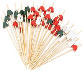 img 4 attached to Festive Christmas Cocktail Toothpicks - Set of 200 Appetizer Skewers for Christmas Parties and Events