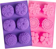 🌸 ygeomer 2 pcs 6 cavity assorted silicone flower soap mold – diy handmade chocolate, biscuit, cake, muffin mold logo