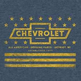 img 3 attached to 🚘 Chevrolet Yellow Stars and Stripes T-Shirt by Tee Luv - Chevy Shirt