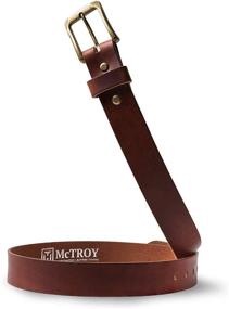 img 2 attached to McTROY: Superior Quality Handcrafted Heavy Leather Belts for Men's Casual Accessories