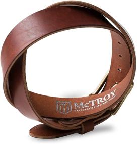 img 1 attached to McTROY: Superior Quality Handcrafted Heavy Leather Belts for Men's Casual Accessories
