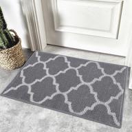🚪 kitinjoy premium indoor door mat: 20x32 non-slip absorbent rug, machine washable entryway mat логотип