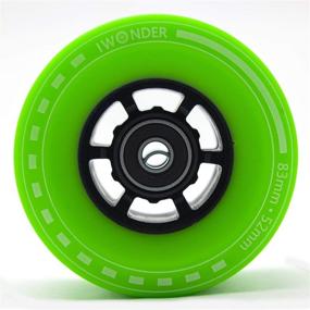 img 2 attached to 🛹 IWONDER Electric Skateboard Wheels: High-Quality 83mm 85A Urethane Compound Longboard Wheels with ABEC 7 Bearings