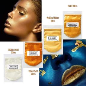 img 2 attached to ✨ 40g Gold Glitter and Cosmetic Grade Mica Powder Set - 8 Vibrant Colors | Includes Mini Resin Mixer | for Makeup, Soap Making, Epoxy Resin, DIY Crafts | Enhance Your Projects with High-Quality Cosmetic Colorants (Gold)