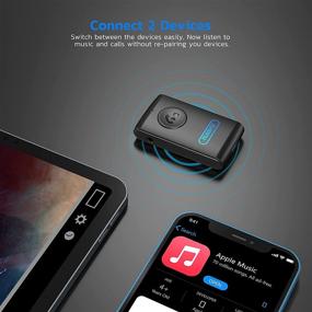 img 2 attached to 🎧 Nulaxy Bluetooth Aux Adapter: Noise-Canceling Hands-Free Call & Dual Device Connection