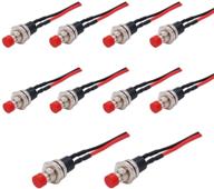 🔴 twidec/10pcs 1a 250v ac 2 pins spst red no mini momentary push button switch with pre-soldered wires pbs-110-xr for enhanced seo logo