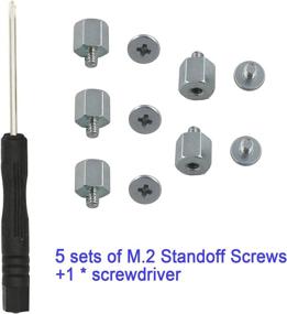 img 2 attached to 🔩 M.2 Standoff and Screw Kit for Asus Motherboards - Includes 5 Sets of Kalanution Standoffs, Screws, and Screwdriver