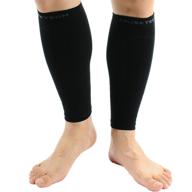 🏃 musetech calf compression sleeves (pair) l/xl black - enhanced support and recovery for active legs логотип