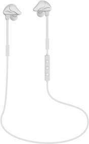 img 3 attached to 🎧 Alberoo Bluetooth Headphones - Wireless, Sweatproof, Premium Sound with Bass, Noise Cancelling, Ergonomic Design, Secure Fit, Zippered Case, 7 Hrs Playtime with Mic (Silver White)