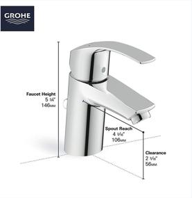 img 1 attached to 🚰 Eurosmart S Size Single Handle Single Hole Bathroom Faucet for Modern Styling and Easy Installation