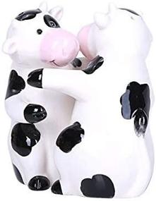 img 3 attached to 🐄 Pacific Giftware Hugging Cows Salt and Pepper Shakers Set with Magnetic Ceramic Design