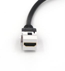 img 2 attached to 🔌 Набор из 2 штук адаптеров HDMI Keystone Jack, HDMI Female to Female Pigtail Extension Coupler Cable-6 дюймов