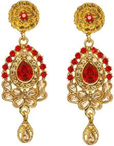 img 2 attached to Bindhani Bollywood Wedding Necklace Earrings Women's Jewelry