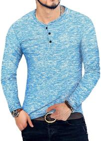 img 3 attached to 👕 Stay Trendy with YTD Casual Henley Fashion T Shirt: Men's Clothing and Shirts for Every Occasion