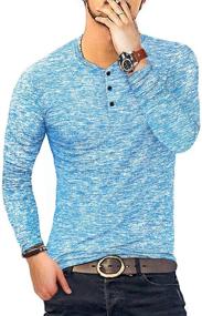 img 2 attached to 👕 Stay Trendy with YTD Casual Henley Fashion T Shirt: Men's Clothing and Shirts for Every Occasion