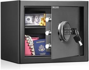 img 4 attached to 🔒 WASJOYE Security Safe Cash Box with Double Digital Keypad & Key Lock - Ideal for Home, Business, Office, Hotel - 13.78 x 9.85 x 9.85 Inch - Protect Money, Documents, Jewelry, Passport, and More