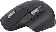 logitech mx master 3s: the ultimate wireless performance mouse with ultra-fast scrolling, ergo design, 8k dpi, track on glass, quiet clicks, usb-c, bluetooth, for windows, linux, chrome - graphite logo