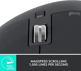 img 1 attached to Logitech MX Master 3S: The Ultimate Wireless Performance Mouse with Ultra-fast Scrolling, Ergo Design, 8K DPI, Track on Glass, Quiet Clicks, USB-C, Bluetooth, for Windows, Linux, Chrome - Graphite