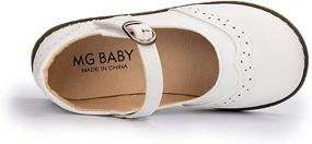 img 2 attached to 👑 BeBiGoi Toddler Little Princess Uniform Girls' Flat Shoes