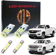 d15 осветительный комплект led для салона: обновите свой chevy colorado gmc canyon 2015-2021 с белыми лампами map dome visor cargo license plate на 6000k (13 штук) логотип