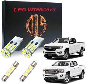 img 4 attached to D15 Осветительный комплект LED для салона: обновите свой Chevy Colorado GMC Canyon 2015-2021 с белыми лампами Map Dome Visor Cargo License Plate на 6000k (13 штук)