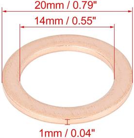 img 2 attached to AUTOHAUX Copper Gaskets Replacement 007603 014106