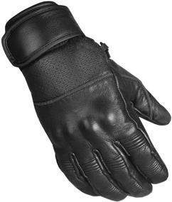 img 3 attached to Premium Leather Gel Padded Palm Street Cruiser Biker Gloves for Men's Motorcycle Protection Size L