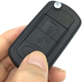 img 2 attached to 🔑 Range Rover Sport Land Rover Discovery LR3 Keyless Entry Remote Car Key Fob Cover - Stylish Flip Auto Key Case Shell with 3 Buttons