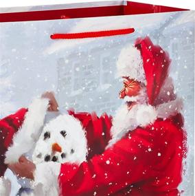 img 1 attached to 🎁 Hallmark 12" Large Christmas Gift Bags with Handles: Pack of 2 - Santa and Merry Designs for Festive Gifting