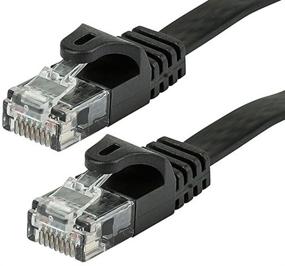 img 4 attached to 🔌 Monoprice 10' Cat5e Ethernet Patch Cable - Black, RJ45, Flat, Stranded, 350Mhz, UTP, Pure Bare Copper Wire, 30AWG - Network Internet Cord