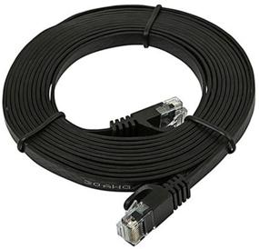 img 3 attached to 🔌 Monoprice 10' Cat5e Ethernet Patch Cable - Black, RJ45, Flat, Stranded, 350Mhz, UTP, Pure Bare Copper Wire, 30AWG - Network Internet Cord