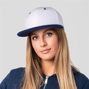 img 1 attached to 🧢 CHOK.LIDS Flat Bill Visor Classic Snapback Hat: Premium Adjustable Brim, High-End Trendy Color Style - Sleek Plain Tone Baseball Cap