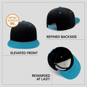 img 3 attached to 🧢 CHOK.LIDS Flat Bill Visor Classic Snapback Hat: Premium Adjustable Brim, High-End Trendy Color Style - Sleek Plain Tone Baseball Cap