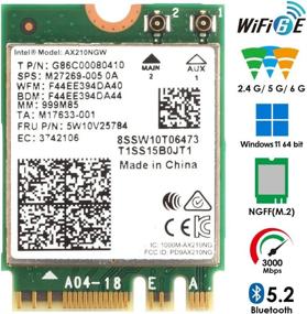 img 3 attached to 📶 Y5 AX210NGW AX210 WiFi 6E Gig+ M.2 2230 A/E Key Module with MU-MIMO Tri-Band Wi-Fi & Bluetooth 5.2 - Windows 10/11 64bit Support