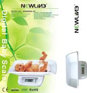 👶 newline digital weight track baby scales white: a reliable pet scale too logo