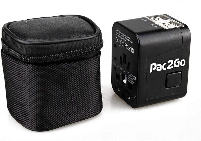 pac2go universal travel adapter charger 로고